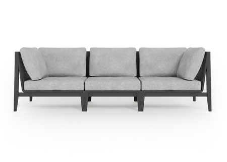 Charcoal Aluminium Outdoor Sofa - 3 Seat
