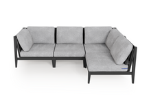 Load image into Gallery viewer, Charcoal Aluminium Outdoor L Sectional - 4 Seat
