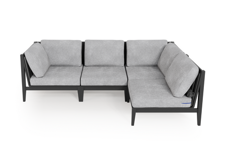 Charcoal Aluminium Outdoor L Sectional - 4 Seat
