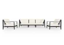 Load image into Gallery viewer, Charcoal Aluminium Outdoor Sofa with Armchairs - 5 Seat
