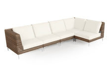 Load image into Gallery viewer, Brown Wicker Outdoor L Sectional - 5 Seat

