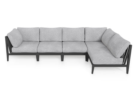 Charcoal Aluminium Outdoor L Sectional - 5 Seat