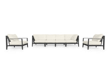 Load image into Gallery viewer, Charcoal Aluminium Outdoor Sofa with Armchairs - 6 Seat

