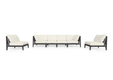 Load image into Gallery viewer, Charcoal Aluminium Outdoor Sofa with Armless Chairs - 6 Seat
