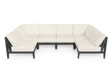 Load image into Gallery viewer, Charcoal Aluminium Outdoor U Sectional - 6 Seat
