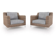 Load image into Gallery viewer, Brown Wicker Outdoor Armchair Conversation Set
