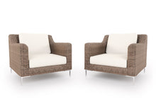Load image into Gallery viewer, Brown Wicker Outdoor Armchair Conversation Set
