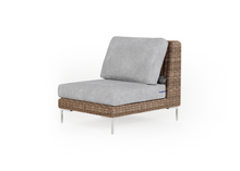 Load image into Gallery viewer, Brown Wicker Outdoor Armless Chair
