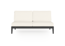 Load image into Gallery viewer, Charcoal Aluminium Outdoor Armless Loveseat
