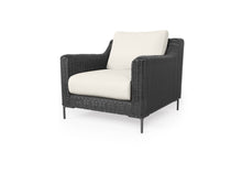 Load image into Gallery viewer, Black Wicker Outdoor Armchair
