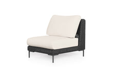 Load image into Gallery viewer, Black Wicker Outdoor Armless Chair
