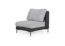 Load image into Gallery viewer, Black Wicker Outdoor Armless Chair
