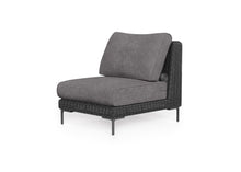 Load image into Gallery viewer, Black Wicker Outdoor Armless Chair
