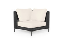 Load image into Gallery viewer, Black Wicker Outdoor Sectional Chair
