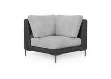 Load image into Gallery viewer, Black Wicker Outdoor Sectional Chair
