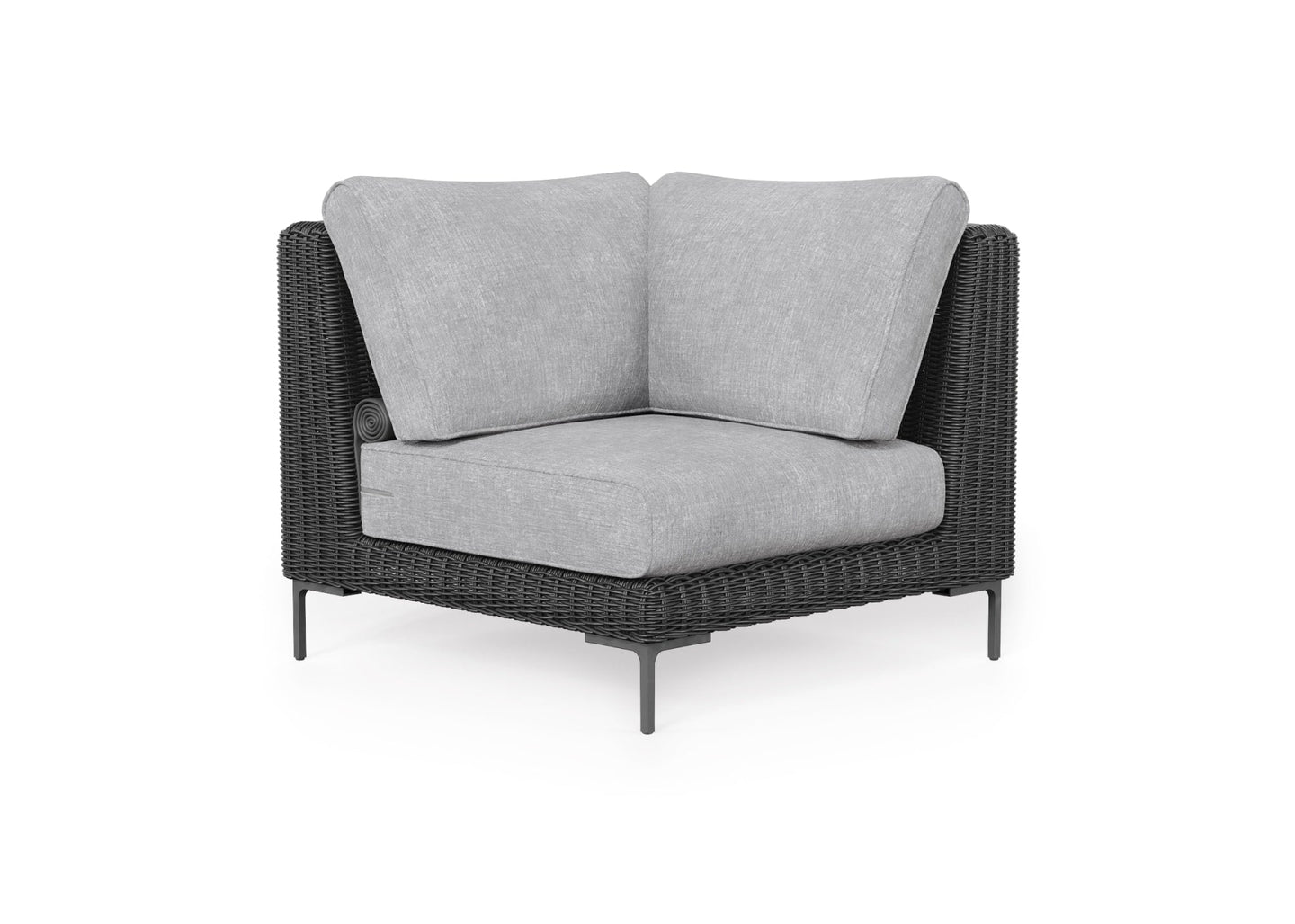 Black Wicker Outdoor Sectional Chair