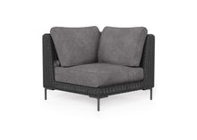 Load image into Gallery viewer, Black Wicker Outdoor Sectional Chair
