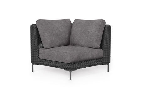 Black Wicker Outdoor Sectional Chair
