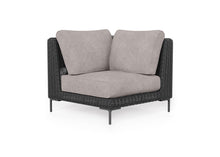 Load image into Gallery viewer, Black Wicker Outdoor Sectional Chair
