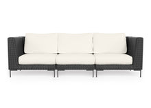 Load image into Gallery viewer, Black Wicker Outdoor Sofa - 3 Seat
