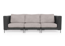 Load image into Gallery viewer, Black Wicker Outdoor Sofa - 3 Seat
