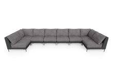 Load image into Gallery viewer, Black Wicker Outdoor U Sectional - 8 Seat

