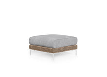 Load image into Gallery viewer, Brown Wicker Outdoor Ottoman
