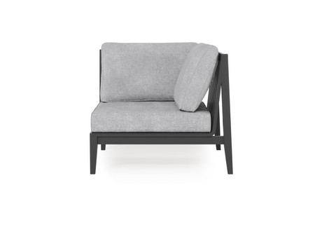 Charcoal Aluminium Outdoor Corner Chair - Left