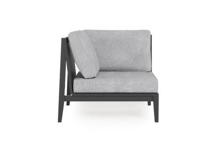Charcoal Aluminium Outdoor Corner Chair - Right
