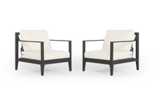 Load image into Gallery viewer, Charcoal Aluminium Outdoor Armchair Conversation Set
