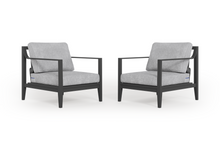 Load image into Gallery viewer, Charcoal Aluminium Outdoor Armchair Conversation Set

