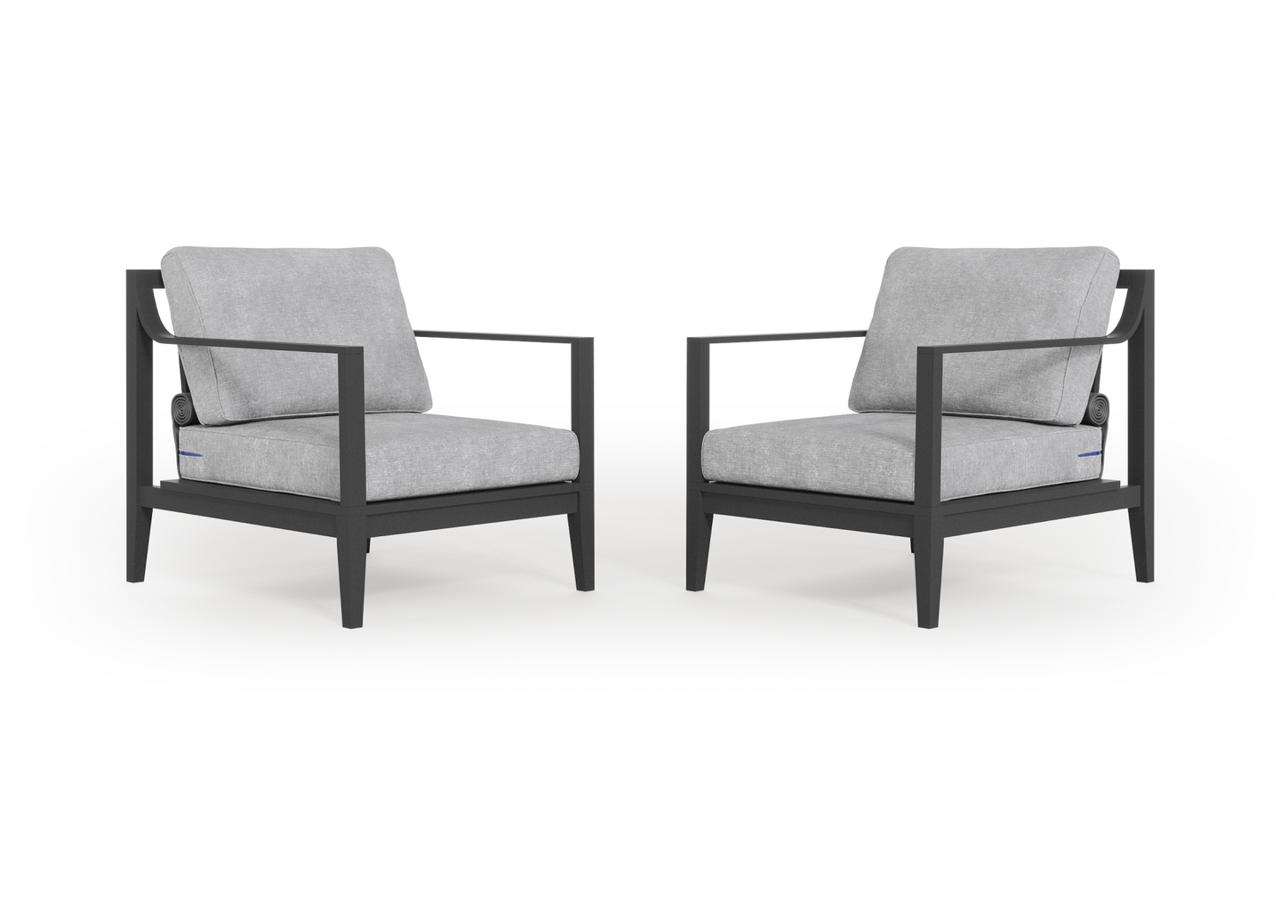 Charcoal Aluminium Outdoor Armchair Conversation Set