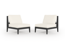 Load image into Gallery viewer, Charcoal Aluminium Outdoor Armless Chair Conversation Set
