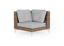 Load image into Gallery viewer, Brown Wicker Outdoor Sectional Chair
