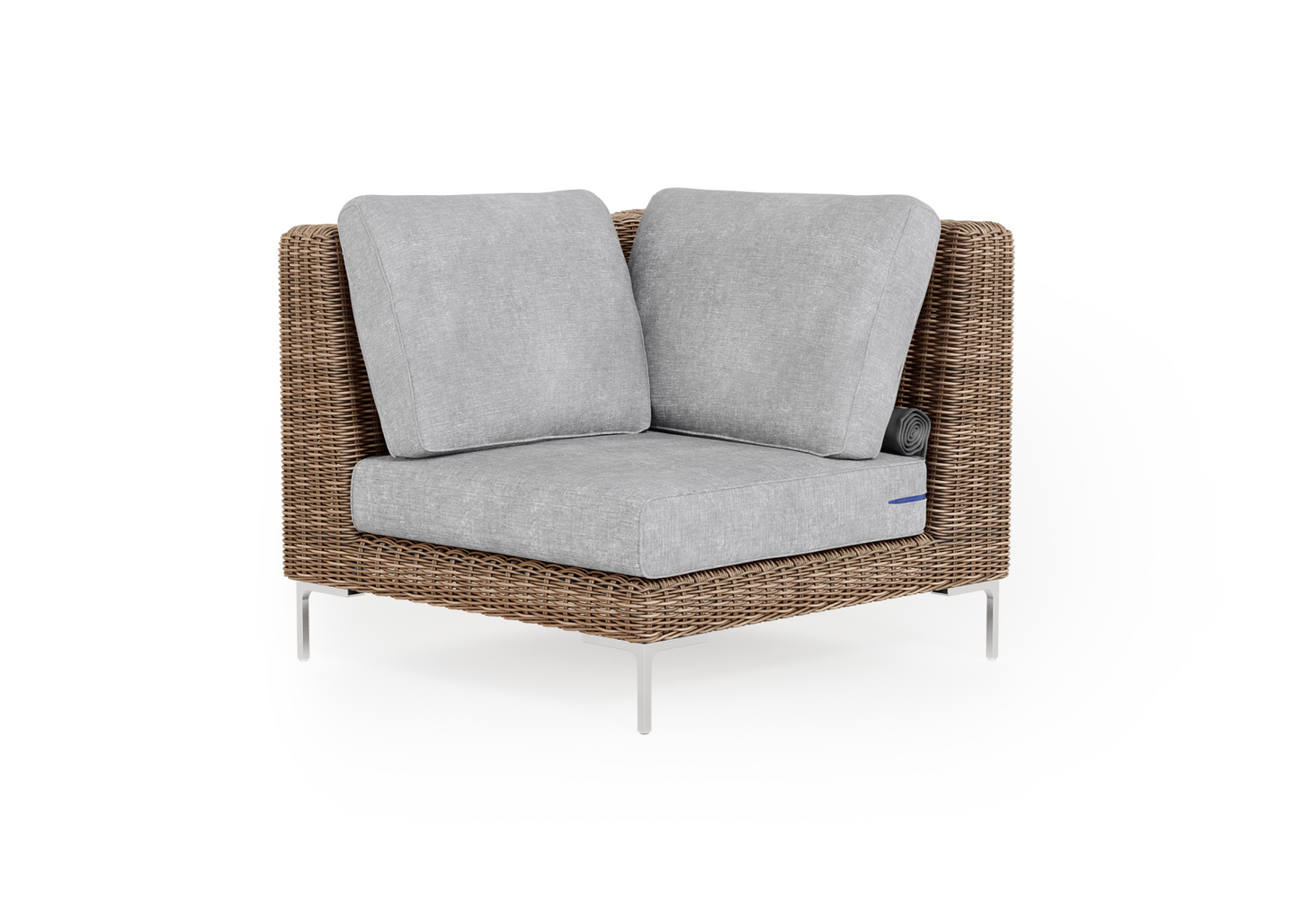 Brown Wicker Outdoor Sectional Chair