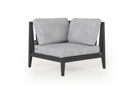 Charcoal Aluminium Outdoor Sectional Chair - Left