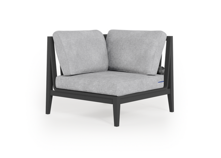 Charcoal Aluminium Outdoor Sectional Chair - Right