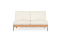 Load image into Gallery viewer, Teak Outdoor Armless Loveseat

