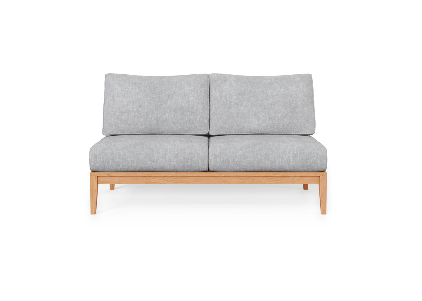 Teak Outdoor Armless Loveseat
